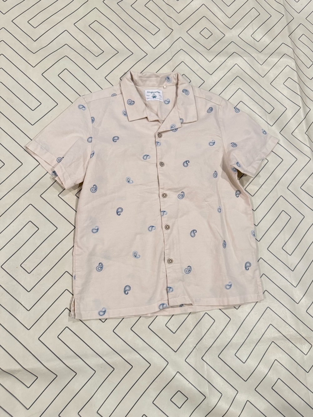 Gingersnaps Cream Short Sleeve Button Down